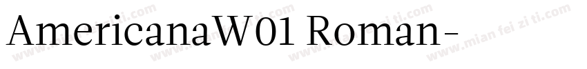 AmericanaW01 Roman字体转换